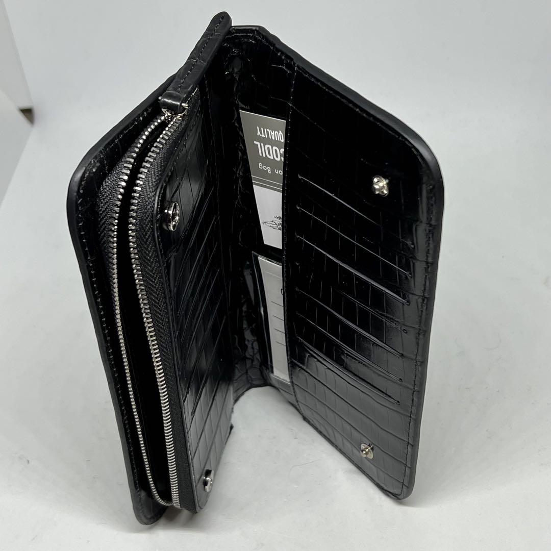 新品　一枚革　無双　ヘンローンクロコダイル　長財布