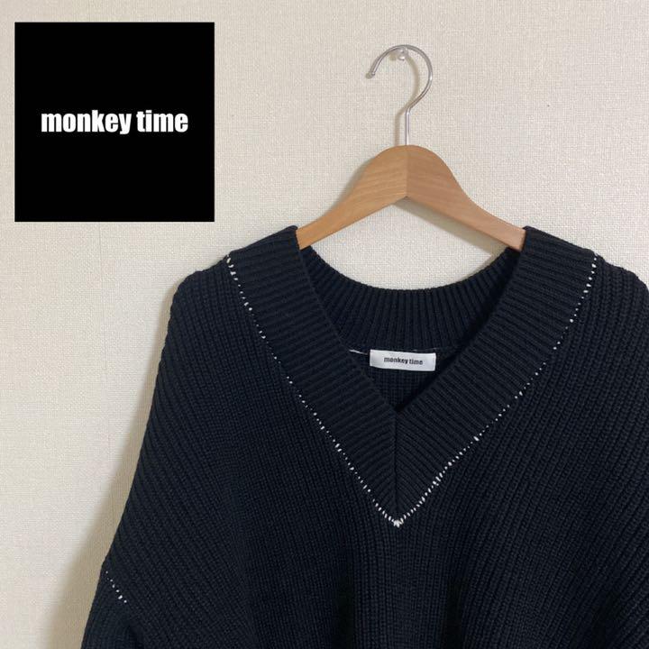 【used】m0nkeytime AZE LINKING CR0PPEDニット 【used】m0nkeytime AZE LINKING CR0PPEDニット