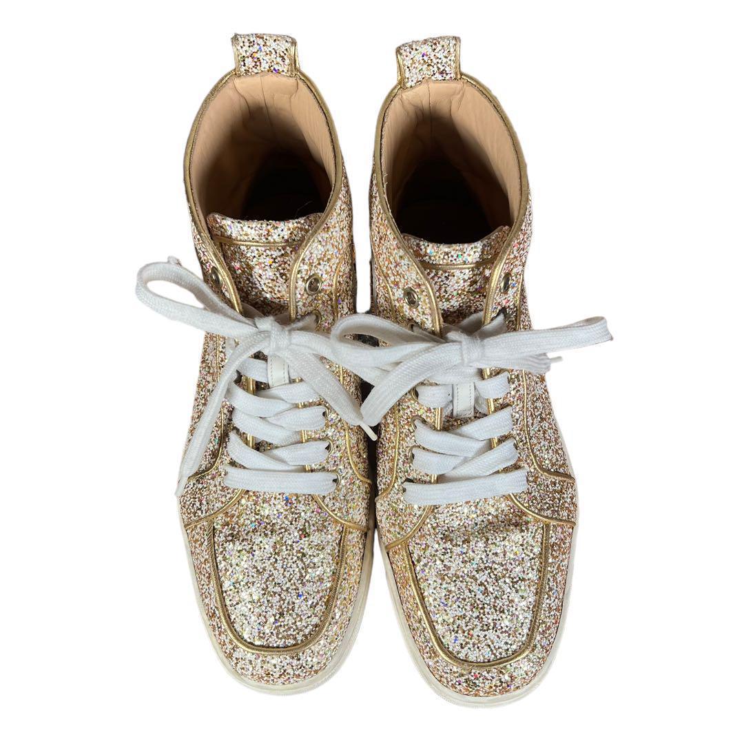 Louboutin クリスチャンルブタン グリッター ハイカットスニーカー
