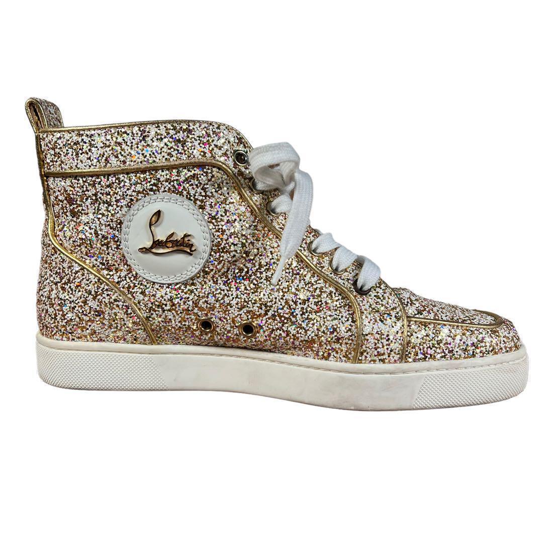 Louboutin クリスチャンルブタン グリッター ハイカットスニーカー