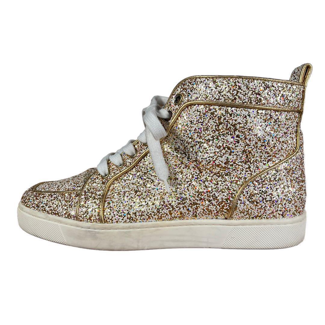 Louboutin クリスチャンルブタン グリッター ハイカットスニーカー