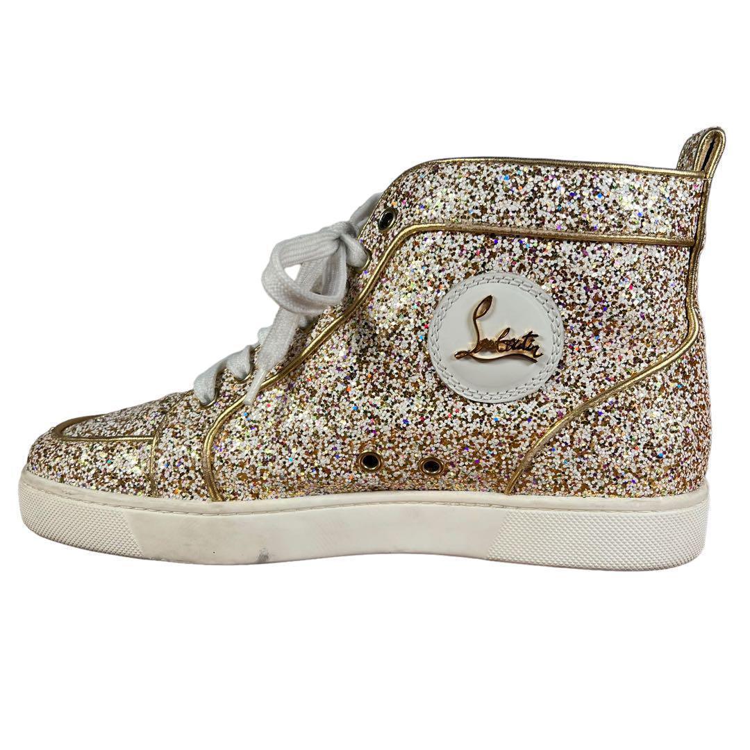 Louboutin クリスチャンルブタン グリッター ハイカットスニーカー