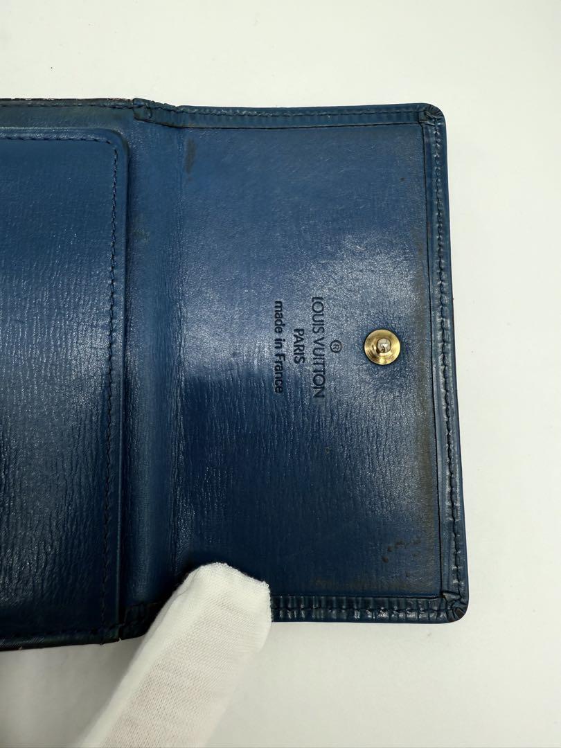 LOUIS VUITTON LV ルイヴィトン エピ 三つ折り財布 青 ブルー