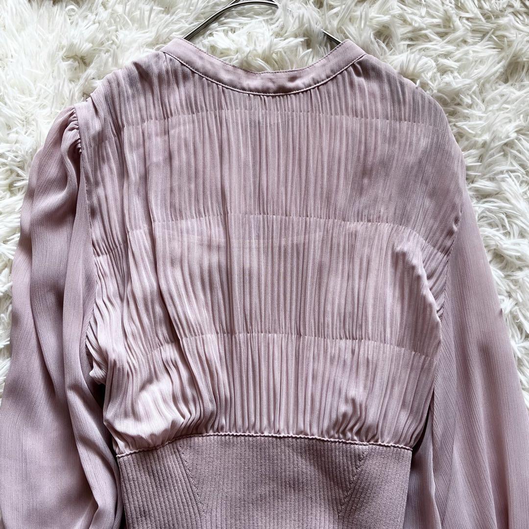 新品タグ付き✨FRAY I.D　ウエストリブプリーツワンピース　前後2way