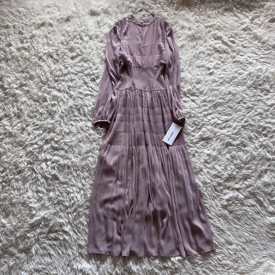 新品タグ付き✨FRAY I.D　ウエストリブプリーツワンピース　前後2way