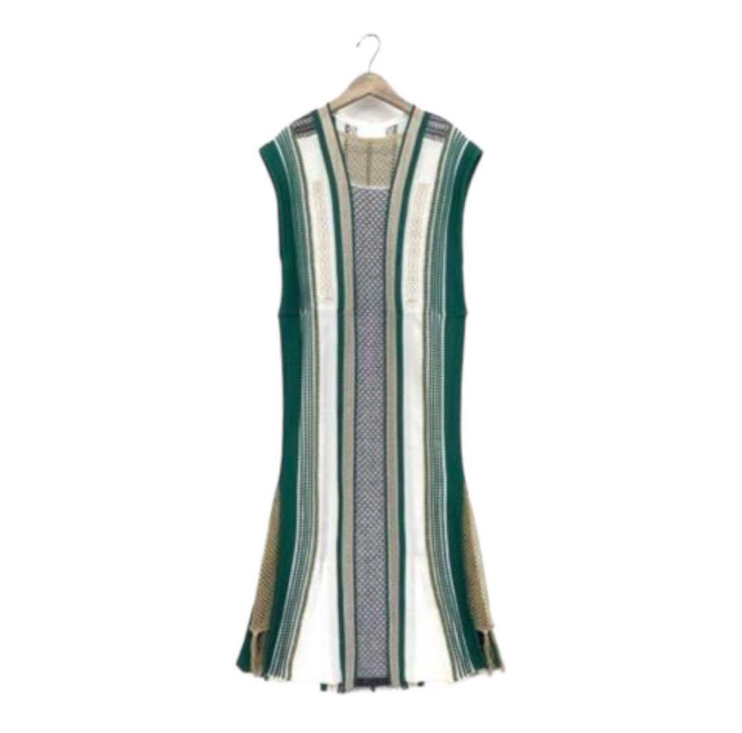 ワンピース Mame Kurogouchi /Net Stripe Knit Dress