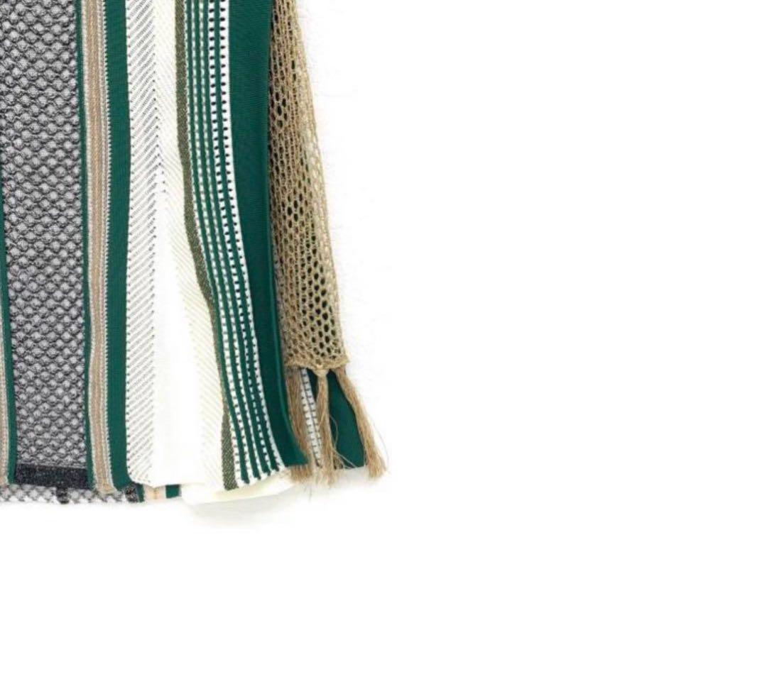 ワンピース Mame Kurogouchi /Net Stripe Knit Dress