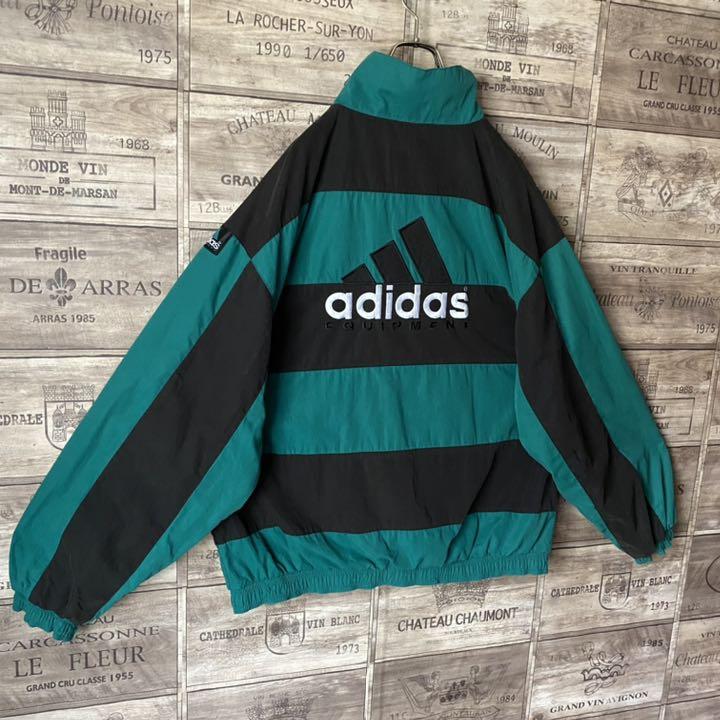 定番人気HOT 入手困難90s アディダス EPUIPMENT 刺繍 太ボーダー ジャケット L ADpXI-m44393246056 人気本物保証