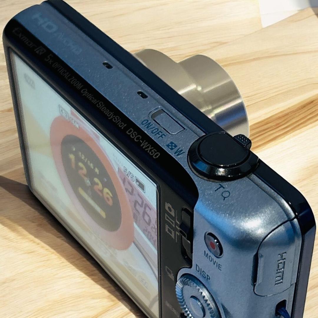 ジャンク】液晶縦線3本あり SONY DSC-WX50 他動作映像問題無し