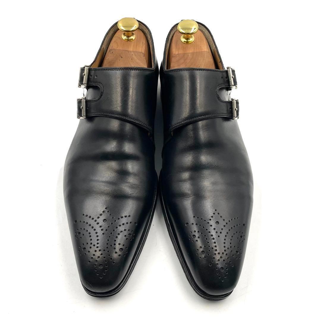 【MAGNANNI マグナーニ】ドレスシューズ 革靴 ダブルモンク 42 美品 超美品》MAGNANNI マグナーニ ダブルモンク レザーシューズ