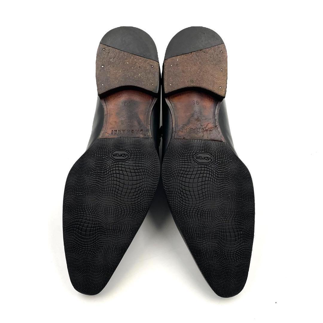 《超美品》MAGNANNI マグナーニ ダブルモンク レザーシューズ ブラック