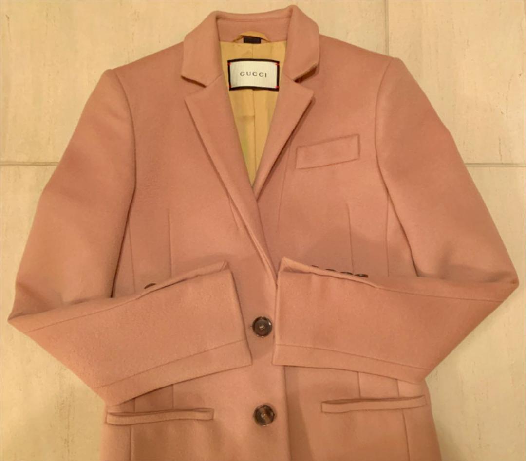得価品質保証㈢ 新品同様 チェスターコート 36 ベージュ tjcma-m44411214143 GUCCI グッチ 格安特価