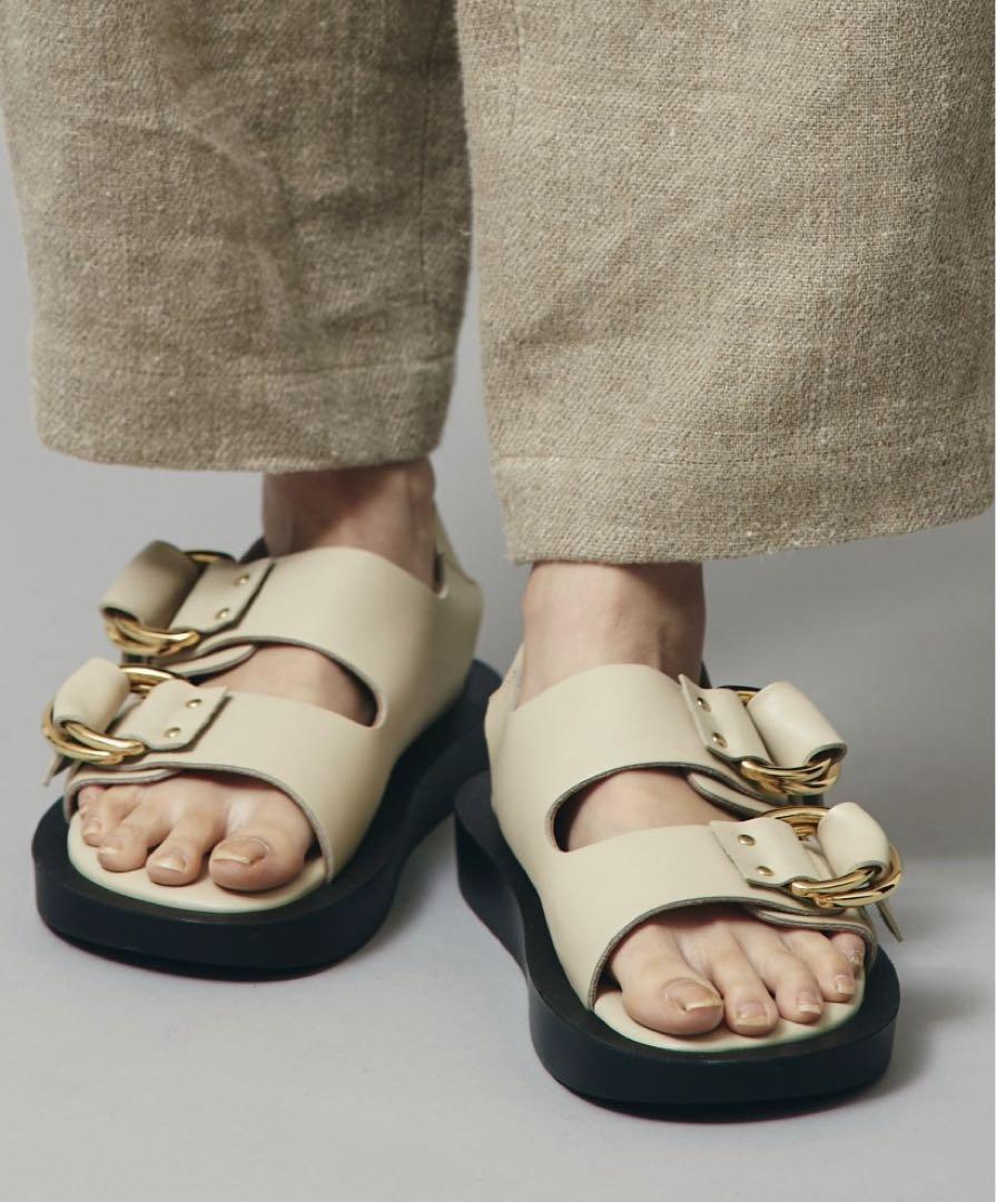 WEB限定】カミナンドCAMINANDOダブルリングプラットフォームサンダル WEB限定】カミナンドCAMINANDOダブルリングプラットフォームサンダル