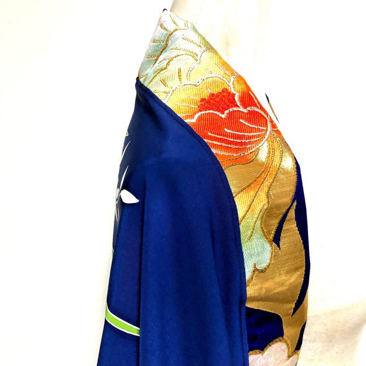 大特価好評 着物リメイク ハンドメイド 青唐草牡丹 oWRAK-m44412411208 2WAYバルーンスカート&ボレロ 和柄 正規品新品