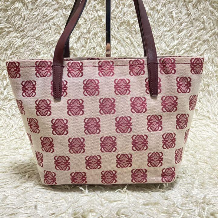 ざいます ✨極美品✨ リピート キャンバス パープル 8h5kQ-m44417063171 ロエベ トートバッグ アナグラム っておりま