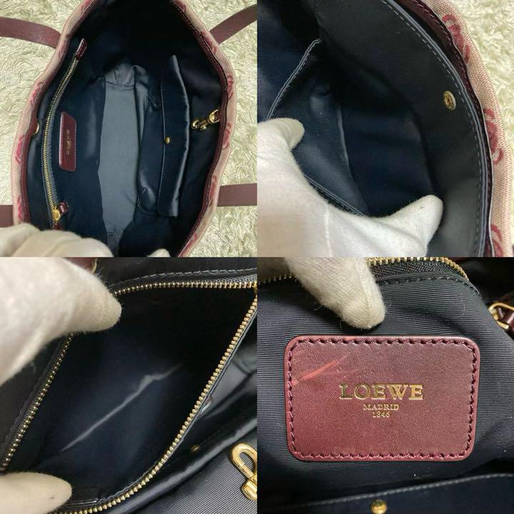 ざいます ✨極美品✨ リピート キャンバス パープル 8h5kQ-m44417063171 ロエベ トートバッグ アナグラム っておりま