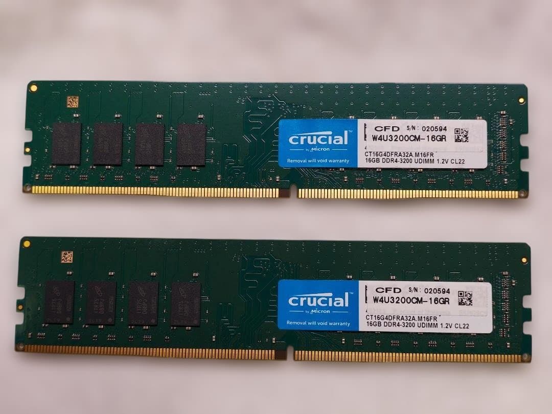 Crucial メモリ 32GB 16GB×2枚 DDR4 3200MHzcrucial