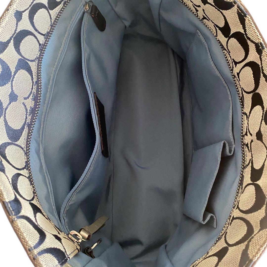 美品 COACH コーチ パッチワーク 13721 デニム ハンドバッグ 手提げ