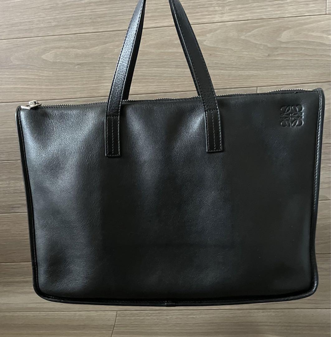 超美品】LOEWE ロエベ ビジネスバッグ 黒 レザー ブリーフケース