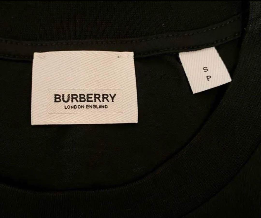 BURBERRY バーバリー 刺繍 ロゴTシャツ 黒 S