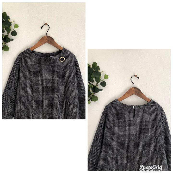 りしました ウールシャギー handmade グレンチェック W2GP6-m44422151903 2wayワンピース 『かみのある