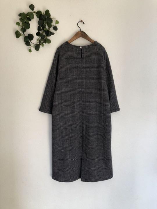 りしました ウールシャギー handmade グレンチェック W2GP6-m44422151903 2wayワンピース 『かみのある