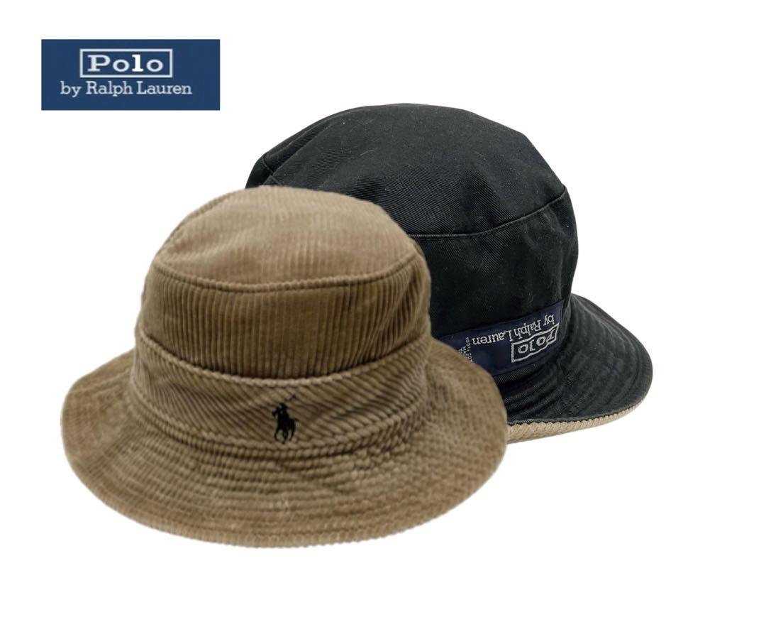 90s POLO RALPH LAUREN コーデュロイ リバーシブル ハット