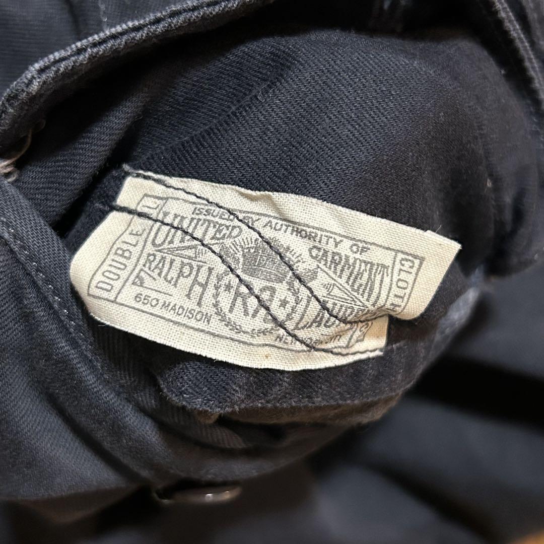 W77-股下71cm！RRL ダブルアールエル 古着チノトラウザーズ ネイビー