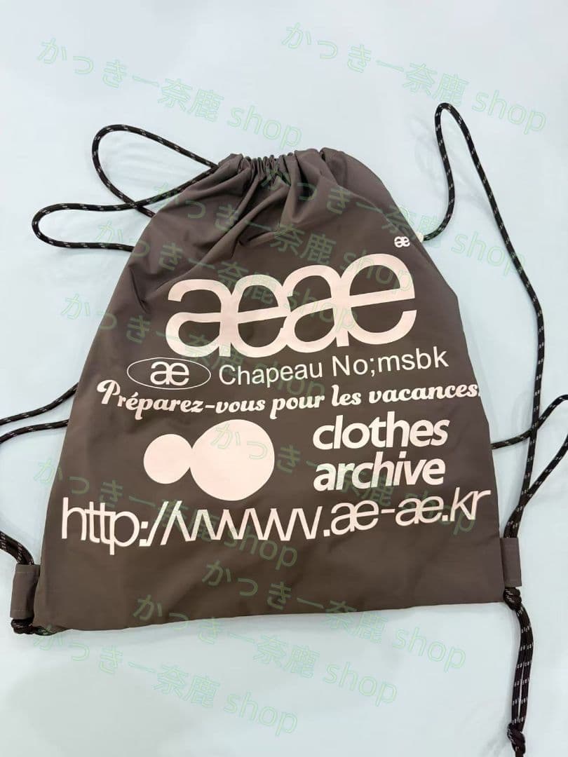 新品✳︎aeae ✳︎グレー✳︎ ドローストリングバッグ 即発】おまけ付！韓国限定 aeae グレー ドローストリングバッグ