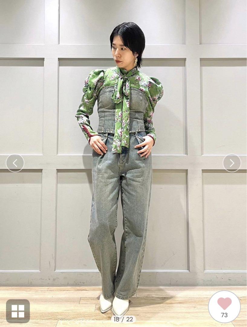 【LILYBROWN×KEITAMARUYAMA】バックリボンデニムビスチェ
