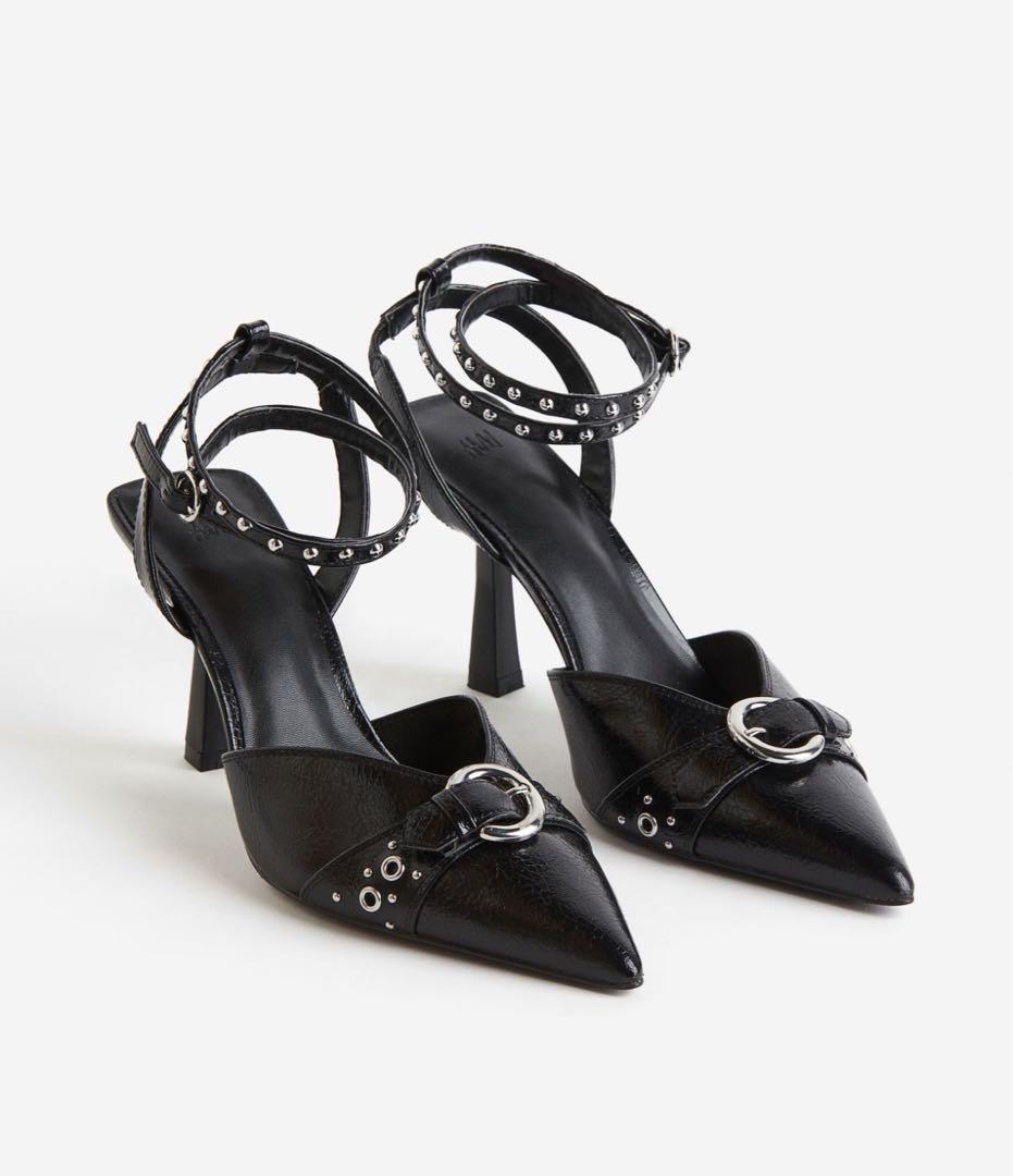 【ERRAGAMO】リボンディテール スリングバック パンプス リボンディテールスリングバックシューズ - ブラック