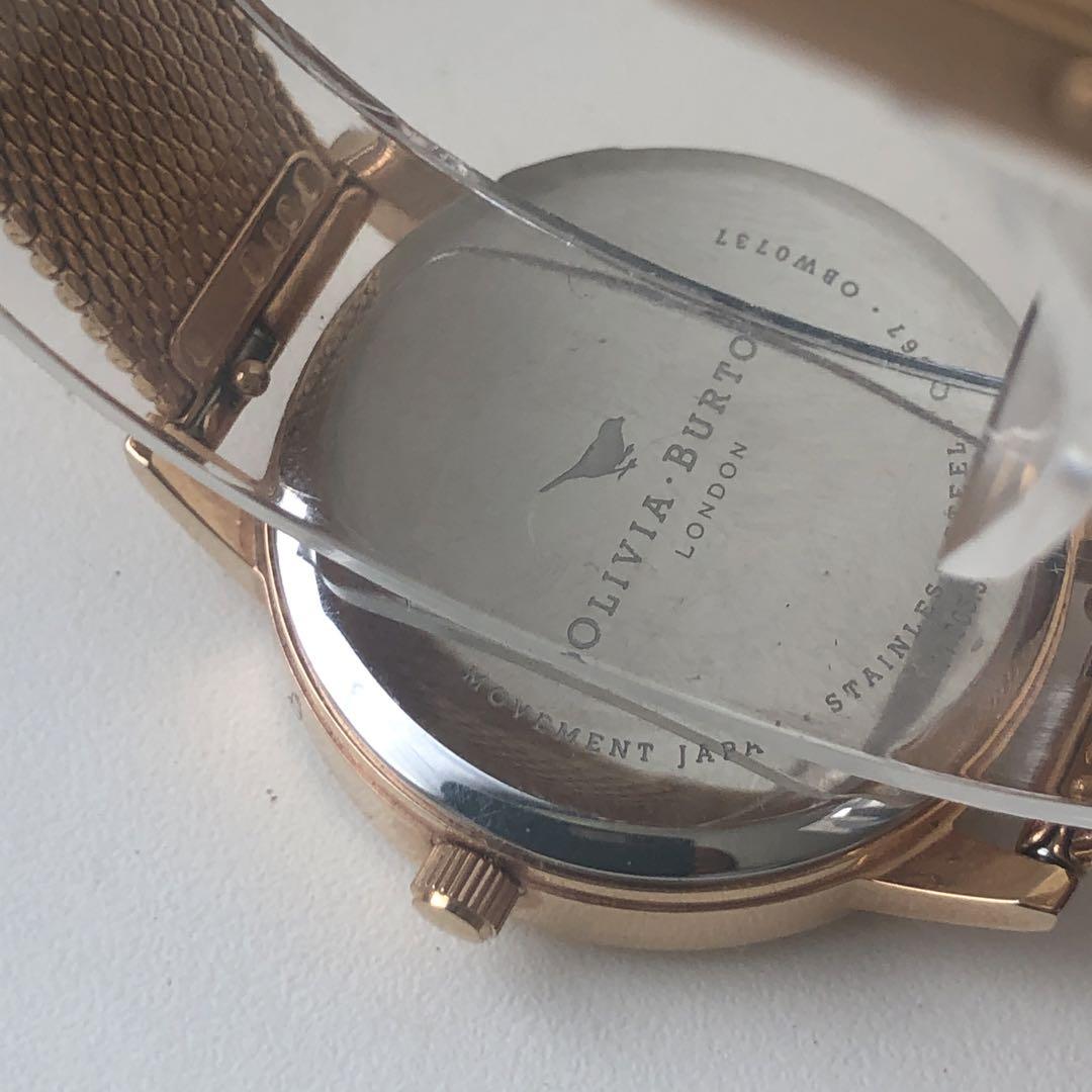 OLIVIA BURTON 蜂と虹デザイン 腕時計電池新品ピンクゴールド