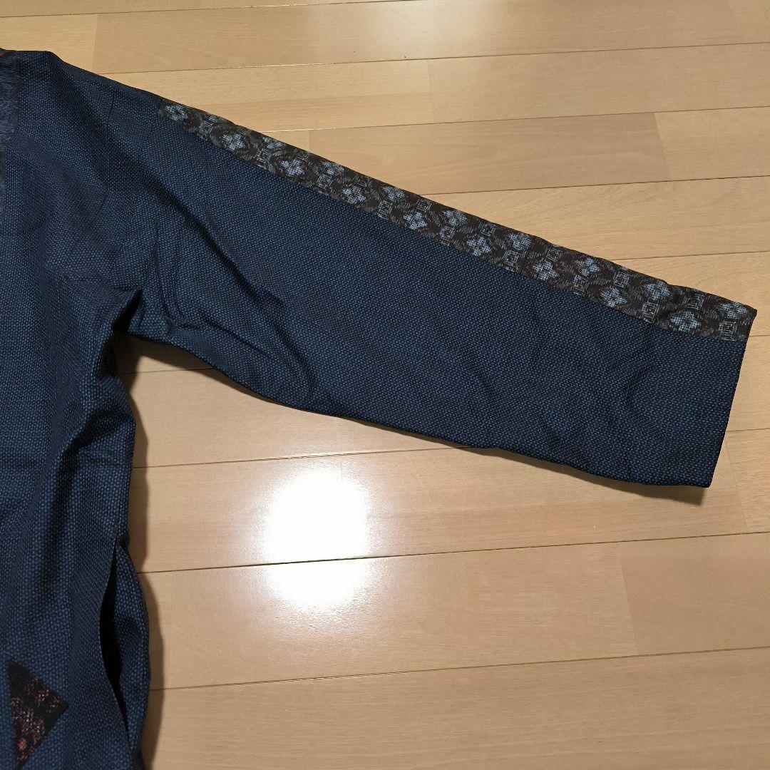 男大島紬リメイク　 パッチワーク　レディースコート