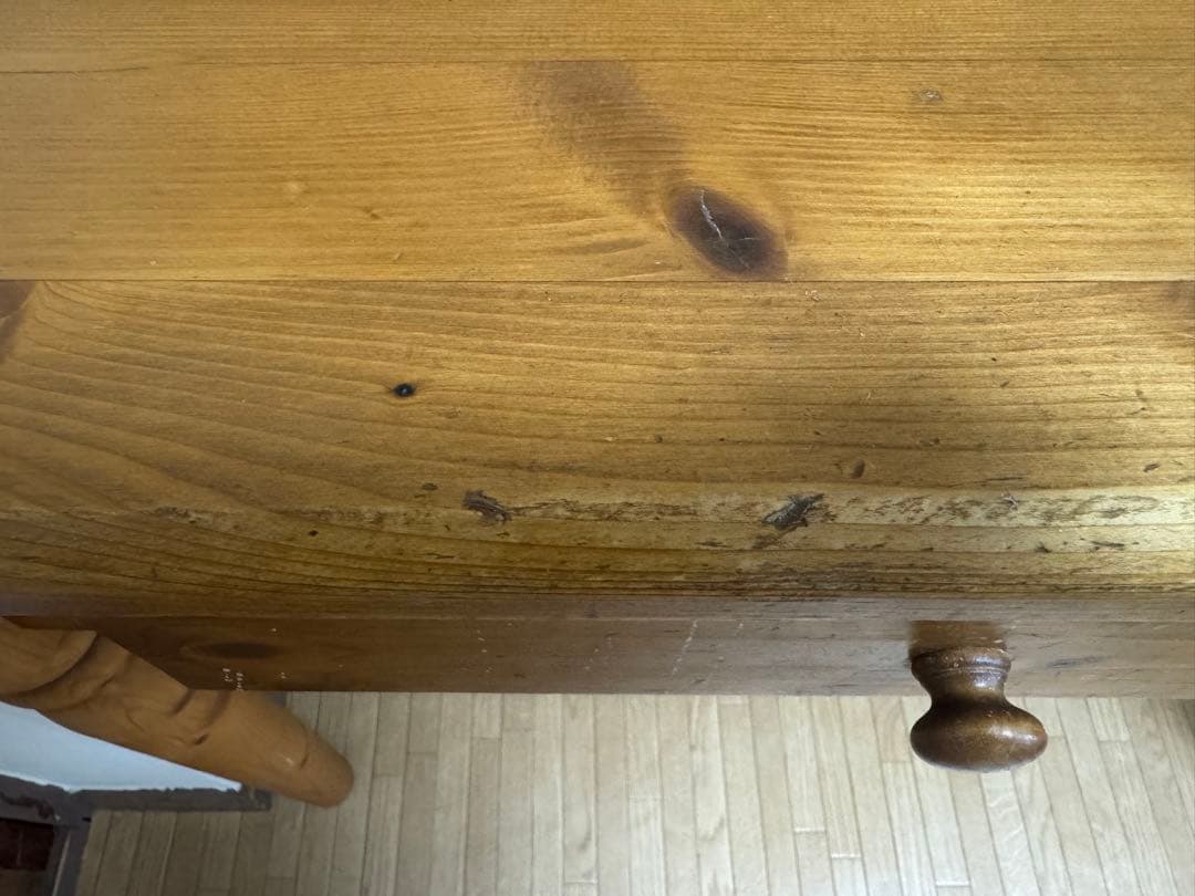 木製デスク 棚付き