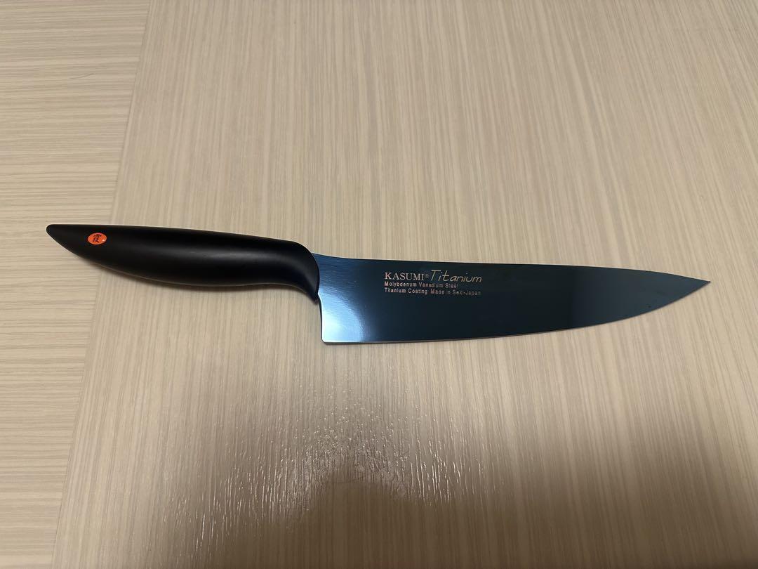 スミカマ 霞 KASUMI 包丁 チタンコーティング 剣型包丁 20cm ブルー
