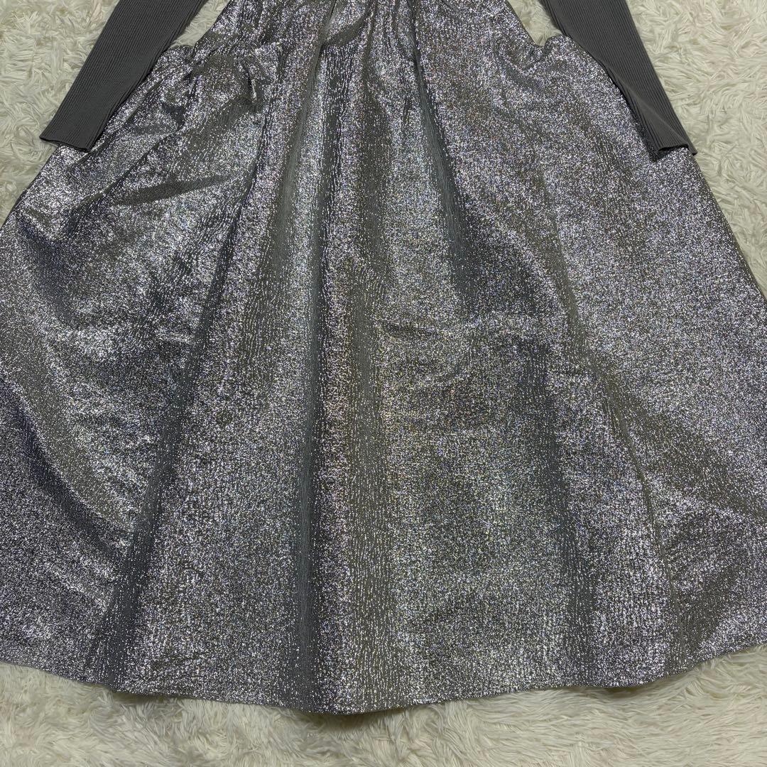 【極美品】emmi エミ 24AW ニットドッキングワンピース マキシ丈