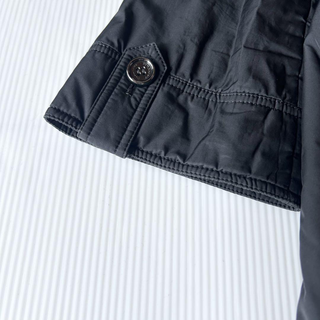 BURBERRY LONDON ファー付きロングコート ブラック 44 レディース