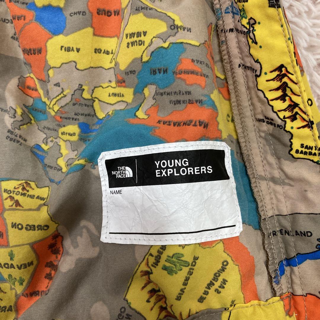 【美品】ノースフェイス ノベルティコンパクトジャケット 地図柄 110cm