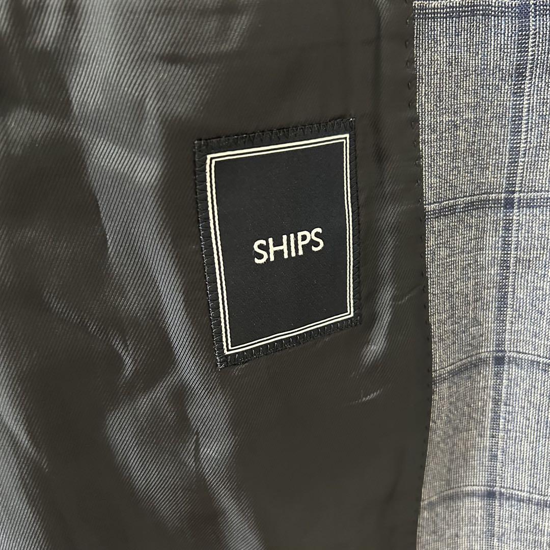 美品【SHIPS】テーラードジャケット L 高級ロロピアーナ シルクリネン混
