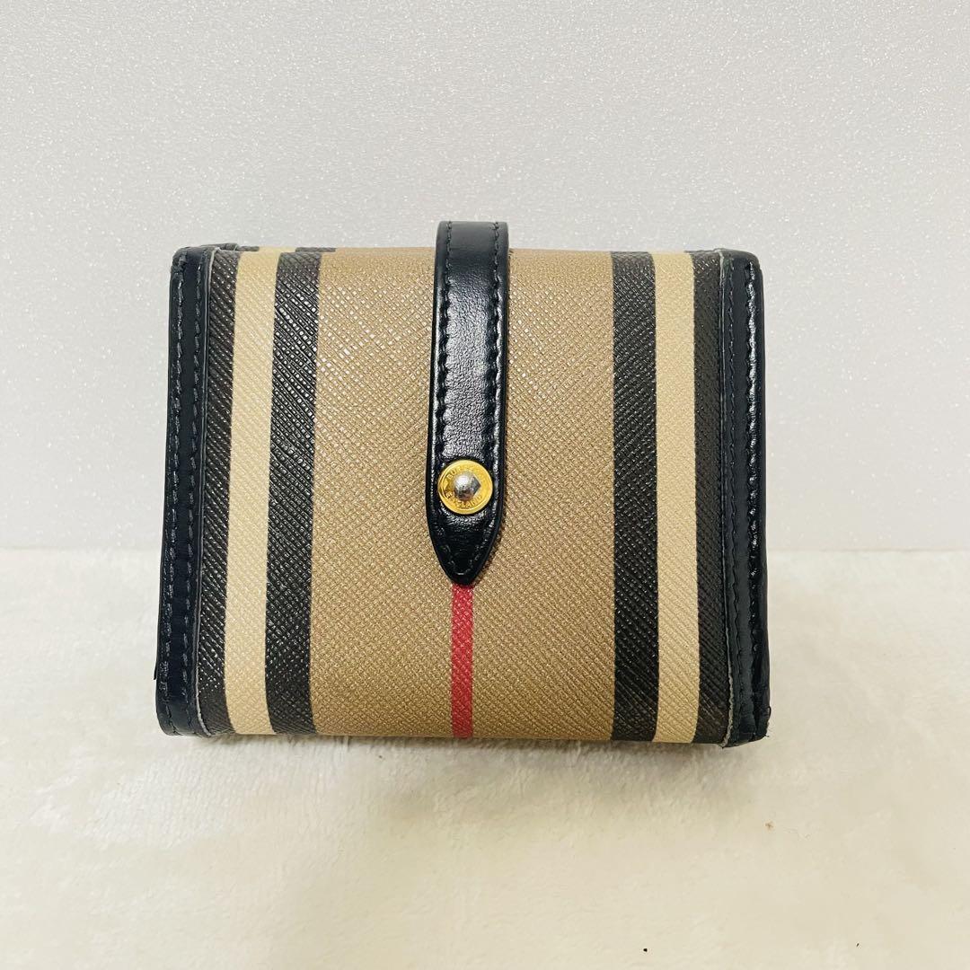 BURBERRY バーバリー ノバチェック 二つ折り財布 Wホック レザー