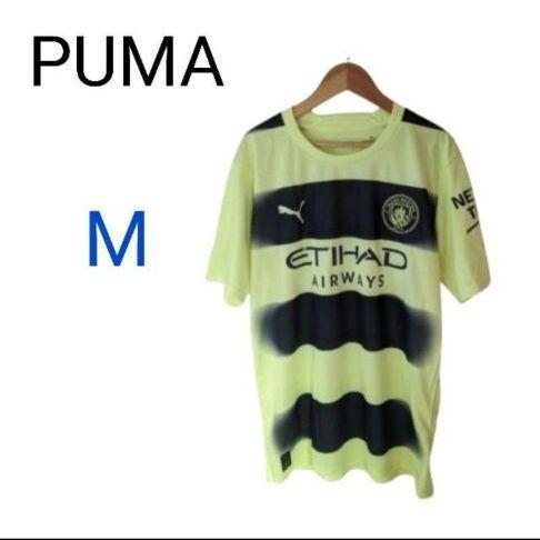 【レア】PUMA マンチェスターシティ ユニフォーム M 蛍光イエロー 半袖