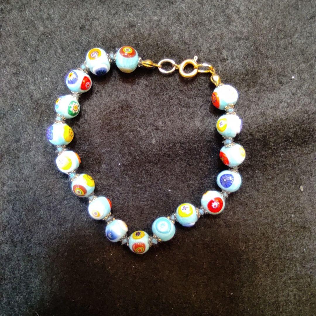 ベネチアガラス　ベネチアガラスブレスレット　ベネチアブレスレット　ブレスレット⑨