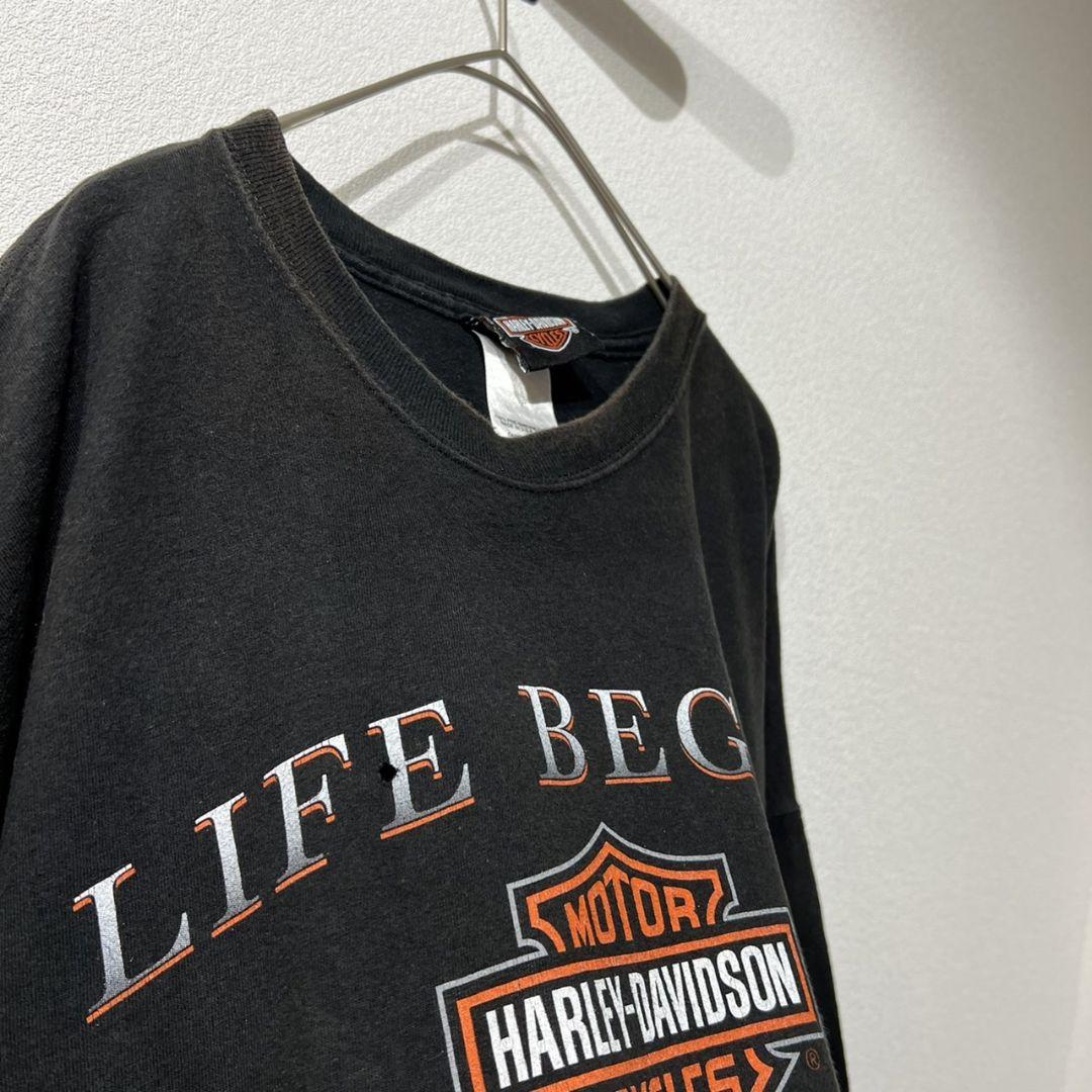 【希少】古着 ハーレーダビッドソン 両面プリント tシャツ ブラック 2XL