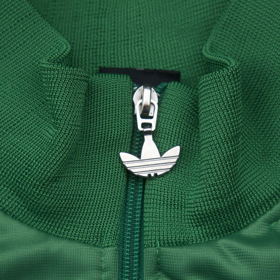 90s adidas ドイツ製　トラックジャケット　グリーン　国旗タグ