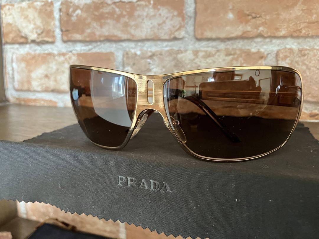 PRADA サングラス ブラウンレンズ ゴールドフレーム