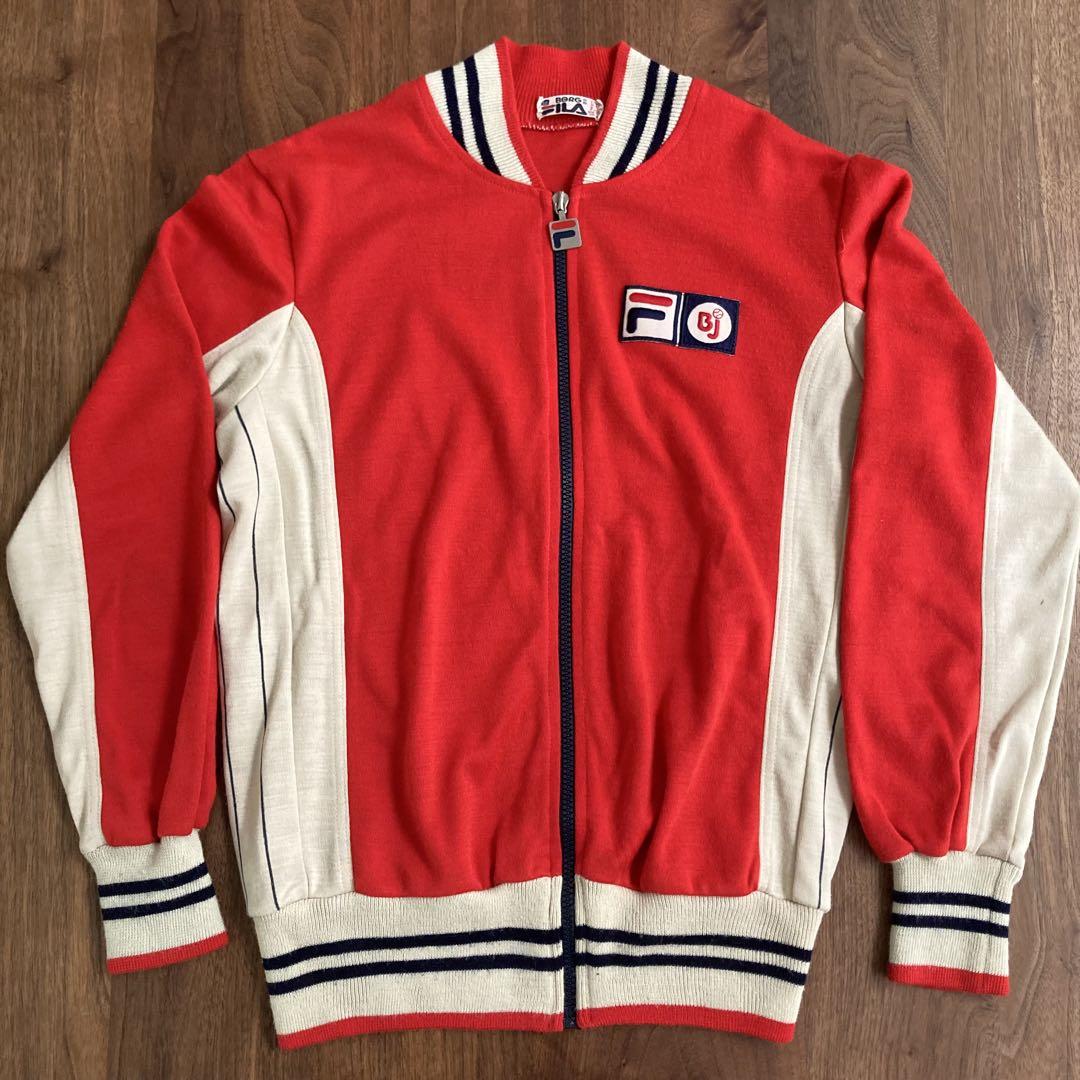 フィラ FILA ボルグ期 トラックジャケット オールドジャージ US38 美品 フィラ FILA ボルグ期 トラックジャケット オールドジャージ