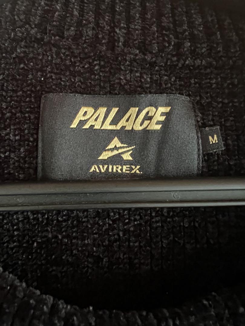 PALACE AVIREX CHENILLE KNIT BLACK Msize - メルカリ