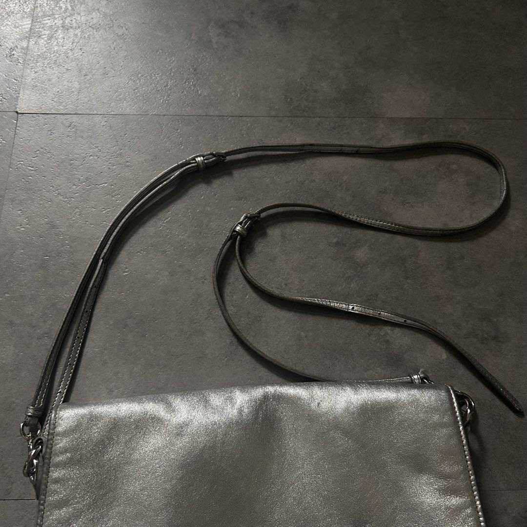 希少シルバー❗️】miumiu レザーストラップ ショルダーバッグ