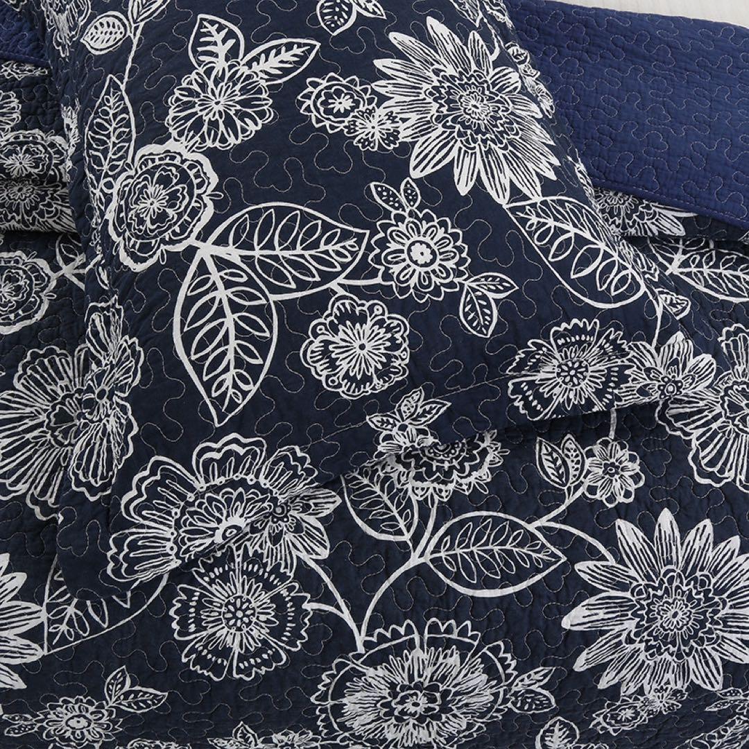 キルトベッドカバー3点セット綿マルチカバー キルティング 107