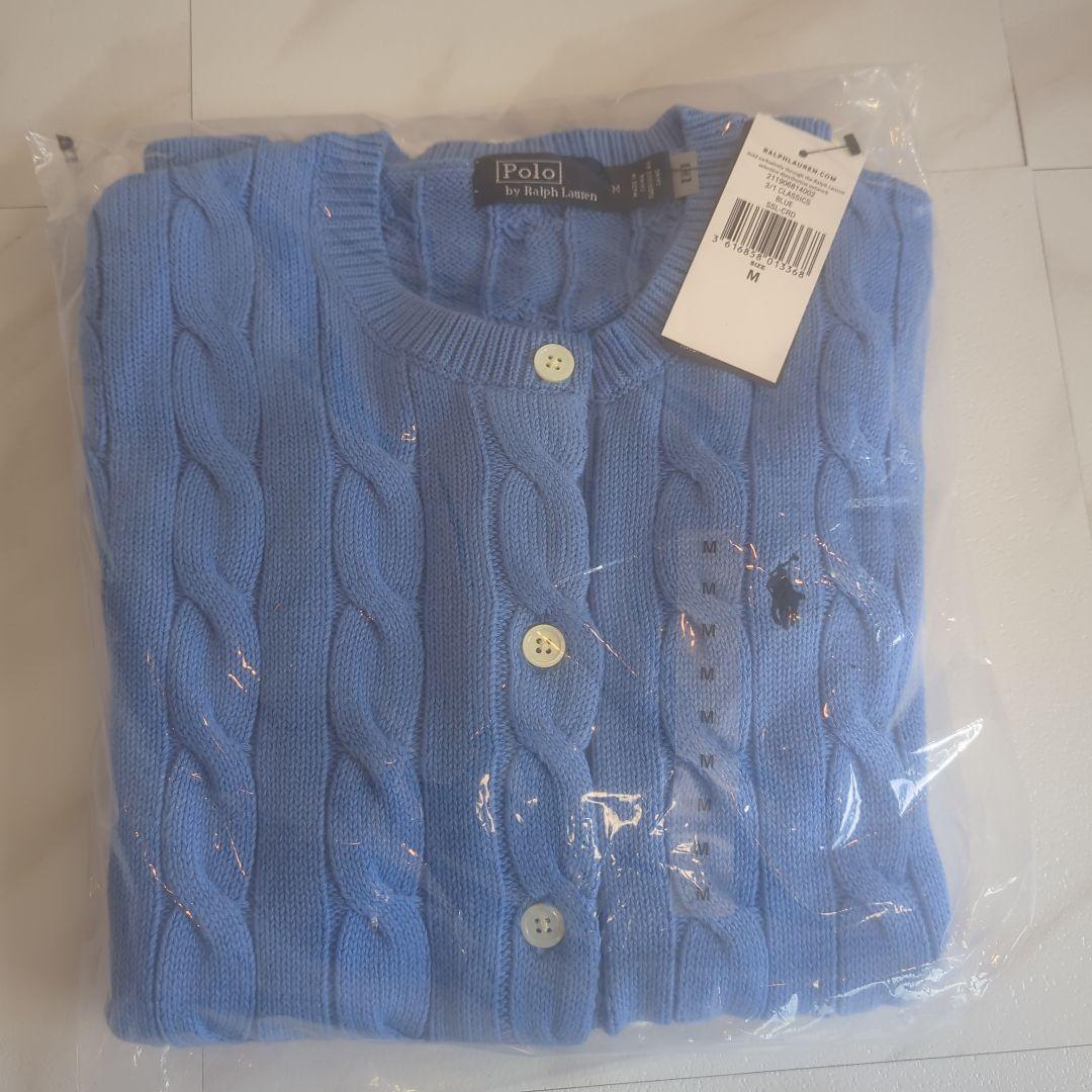 Polo by Ralph Lauren ブルーカーディガン M　半袖